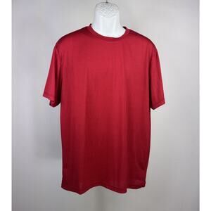 Reebok Men's Performance Tee Red Polyester Short Sleeve T Shirt Size L